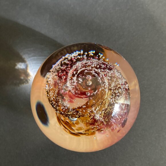 Evolution by Waterford Cosmic Fire Blown Glass Round Paperweight - Picture 6 of 8
